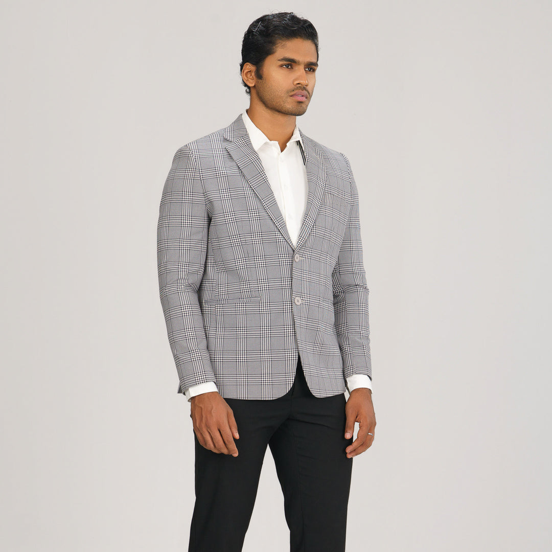 Mens Houndstooth Slim Fit Blazer