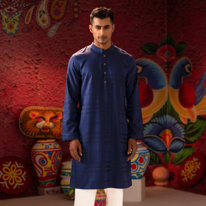 Mens Navy Basic Panjabi