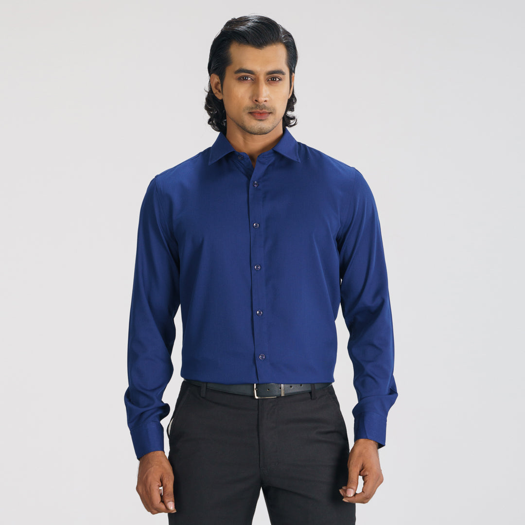 Mens Navy Formal Shirt