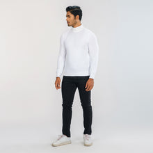 Load image into Gallery viewer, Men&#39;s White High Neck Pullover
