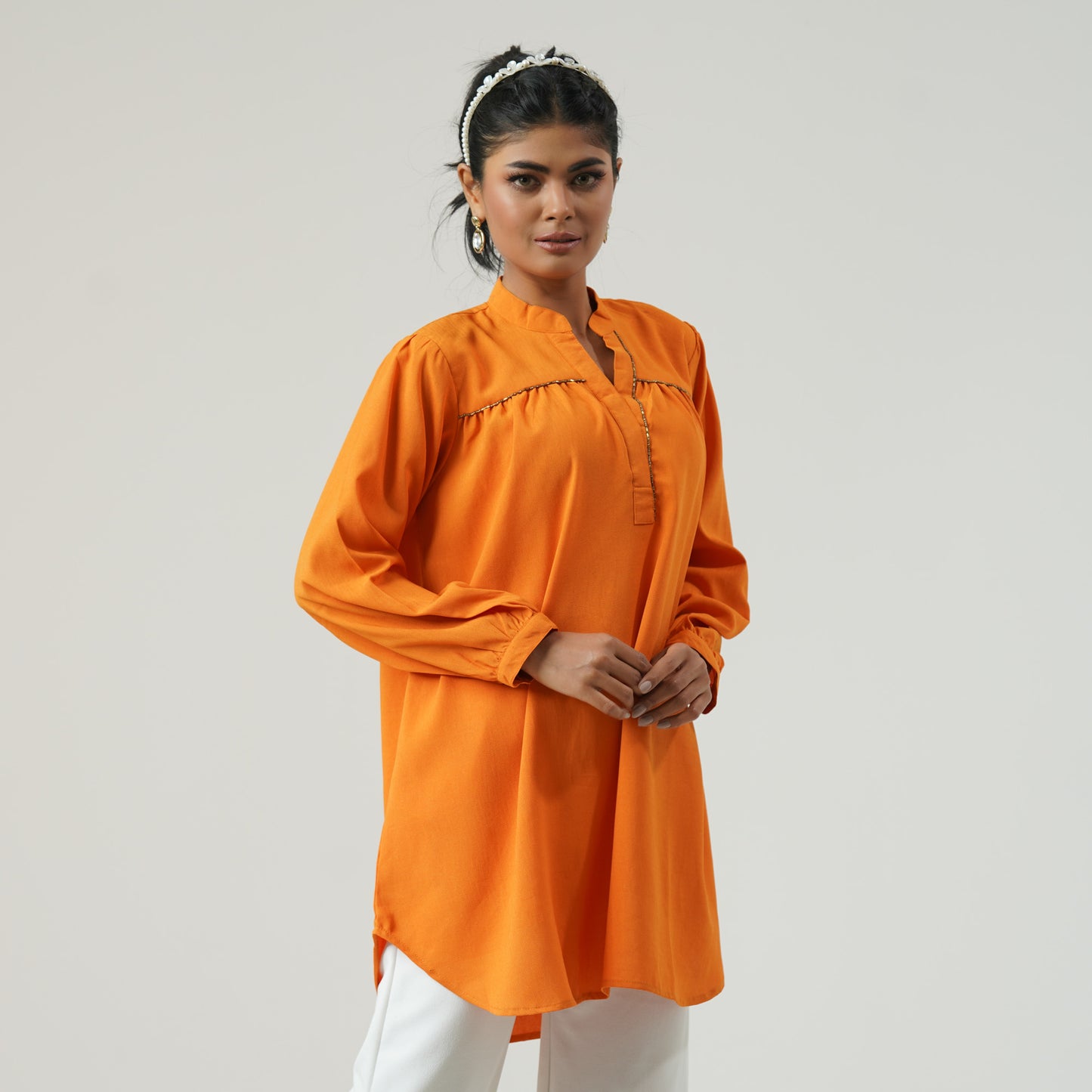Womens Mustard Top