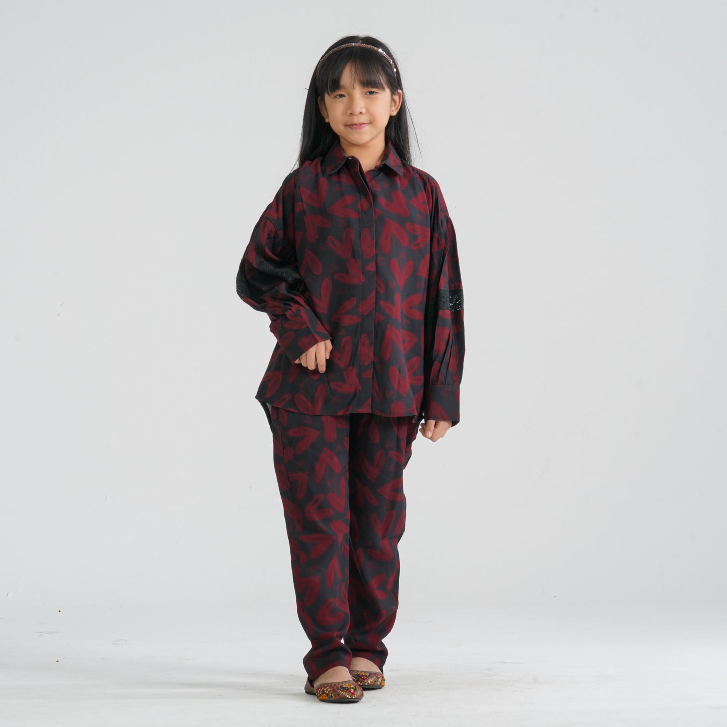 Womens 2 Pcs=BLACK/RED