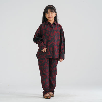 Womens 2 Pcs=BLACK/RED