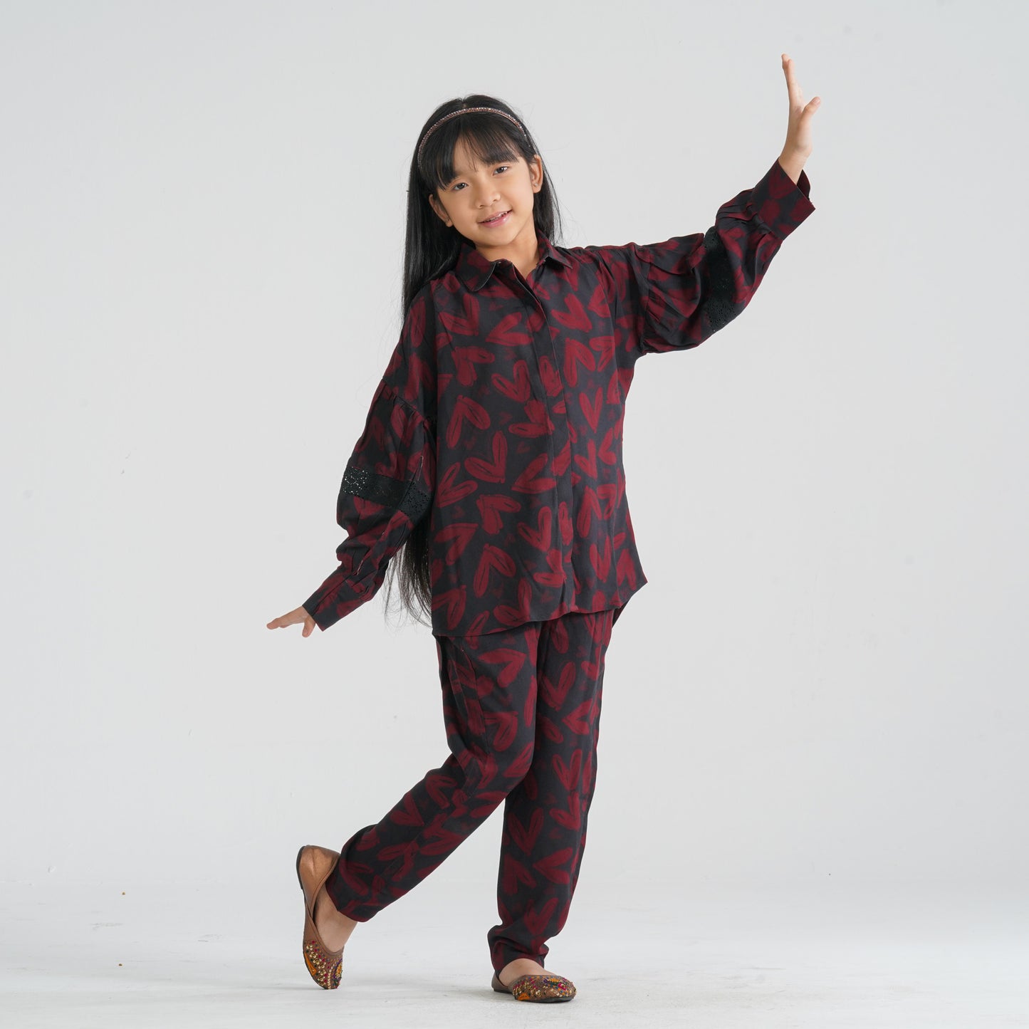 Womens 2 Pcs=BLACK/RED