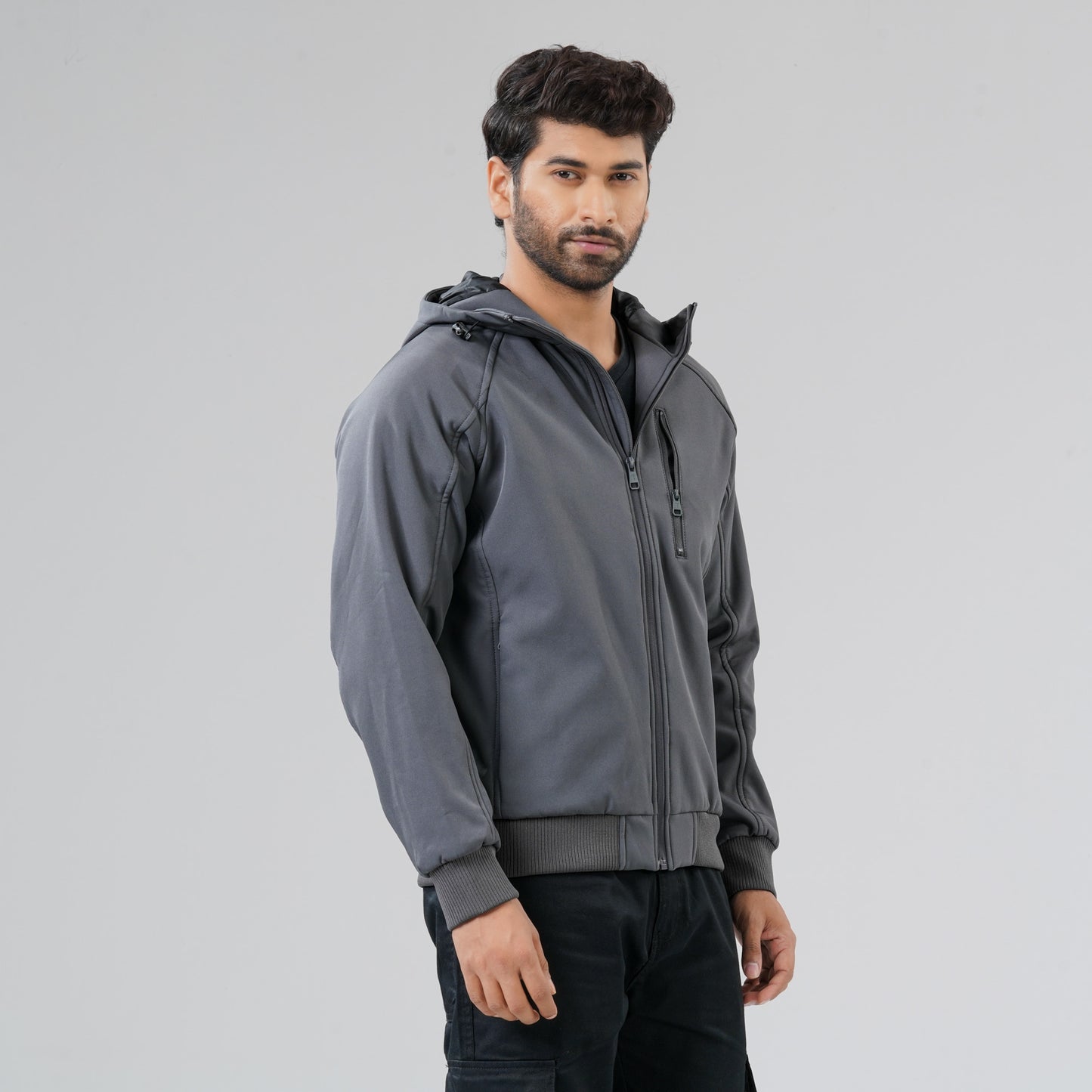 Mens Dark Grey Hoodie