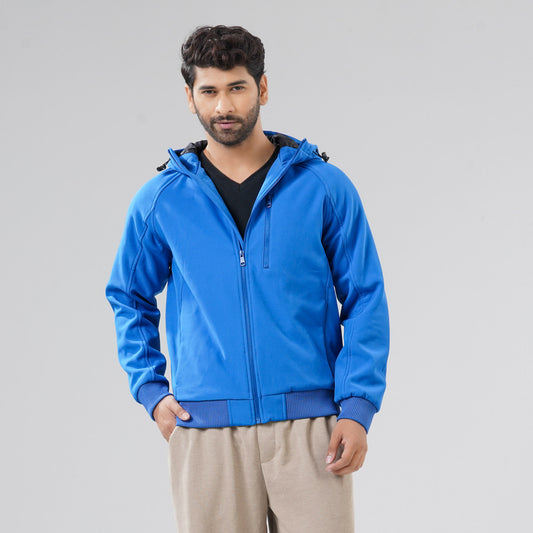 Mens Blue Activewear Hoodie