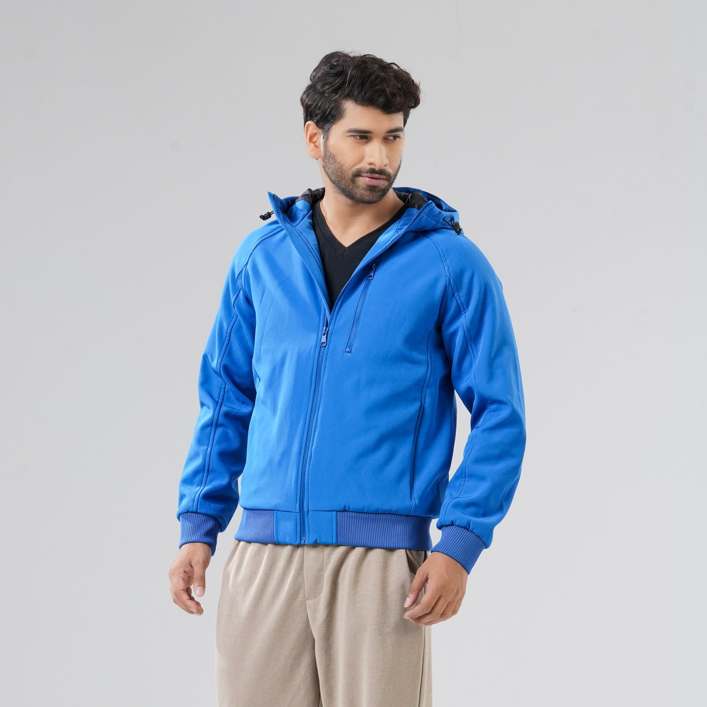 Mens Blue Activewear Hoodie