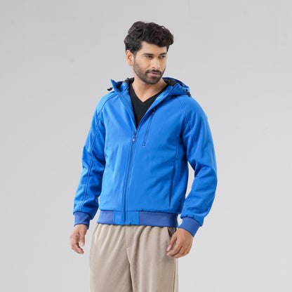Mens Blue Activewear Hoodie