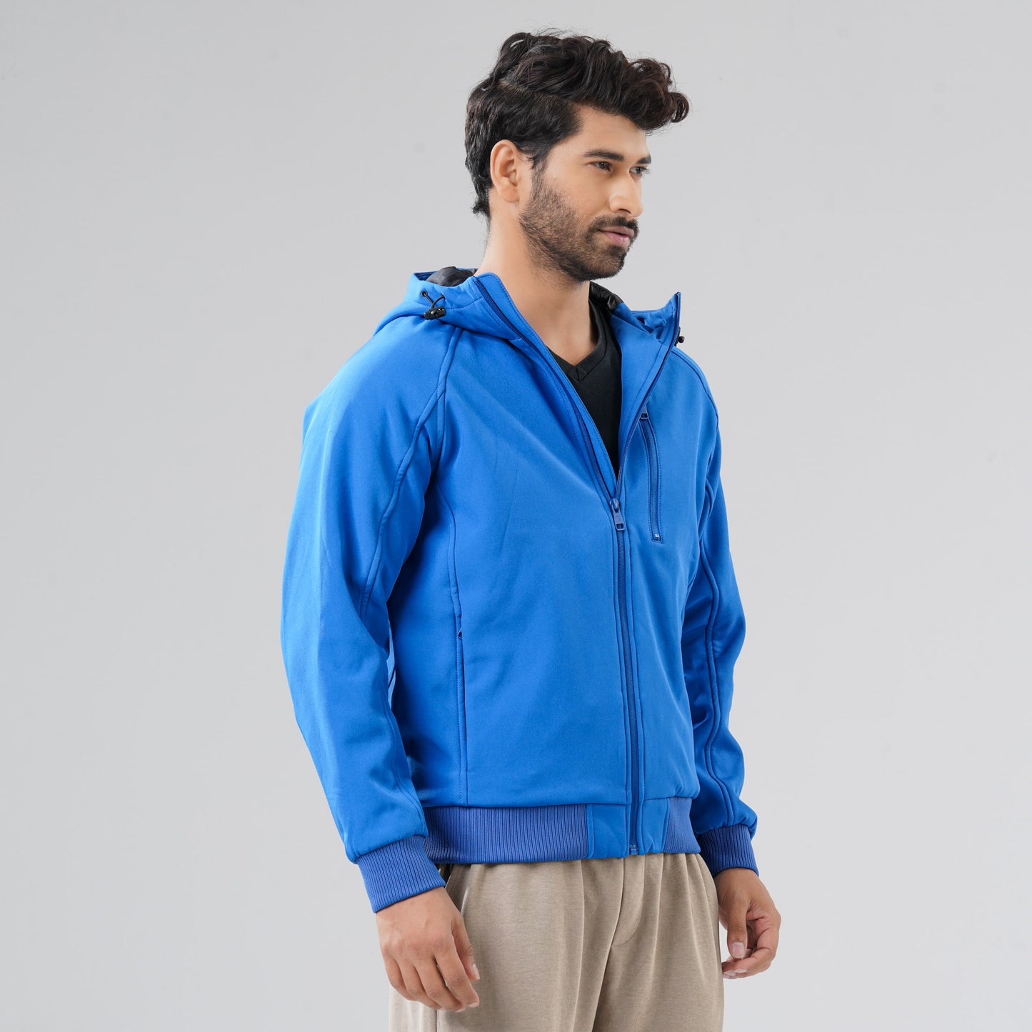 Mens Blue Activewear Hoodie