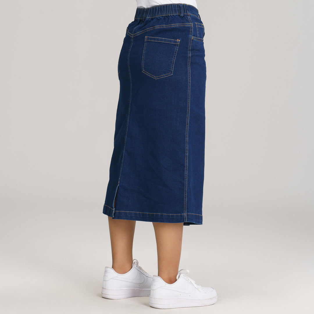 Womens Indigo Denim Skirt