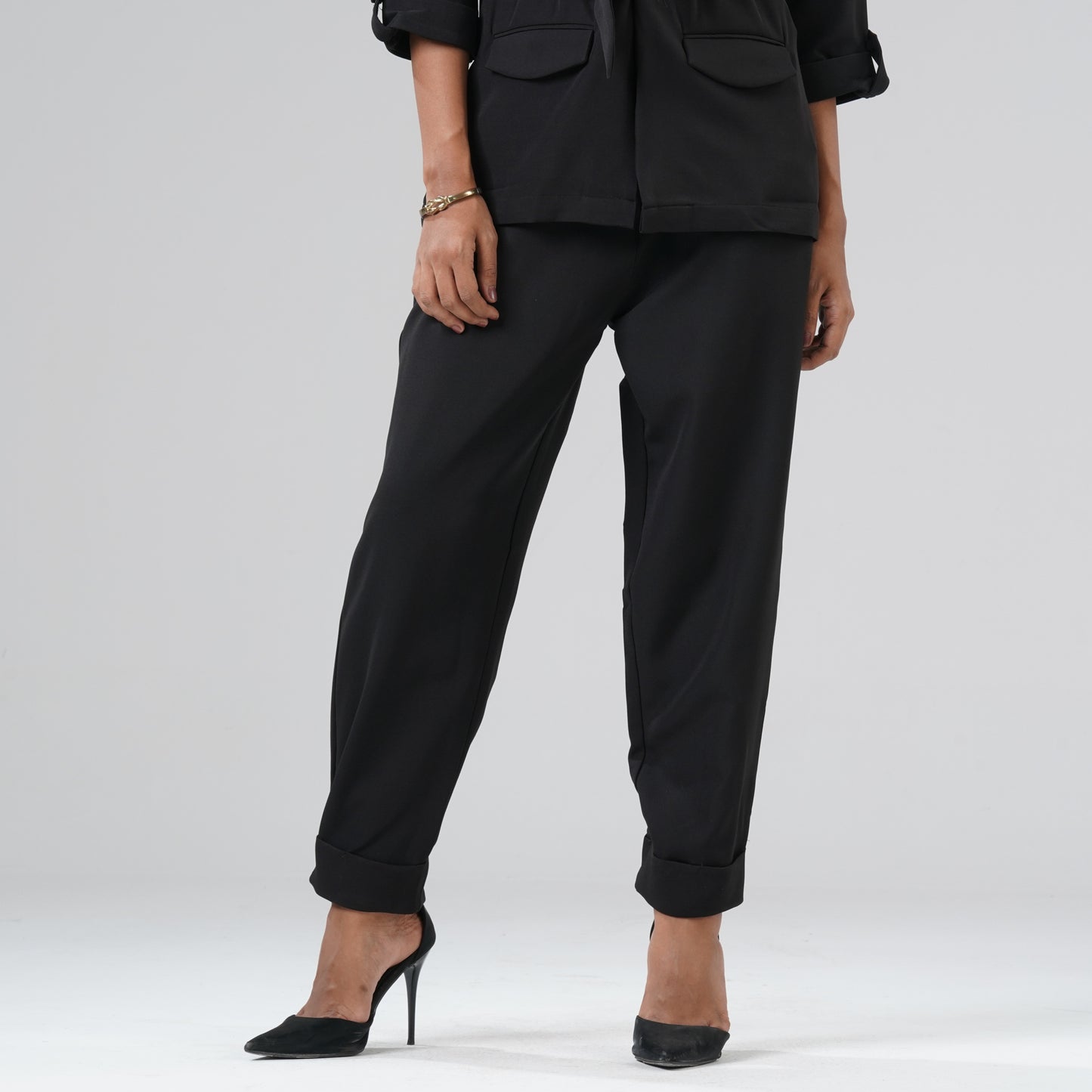 Womens Black Blazer Set