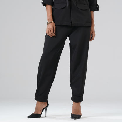 Womens Black Blazer Set