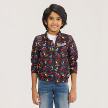 Load image into Gallery viewer, Boys Red &amp; Black Bomber Jacket
