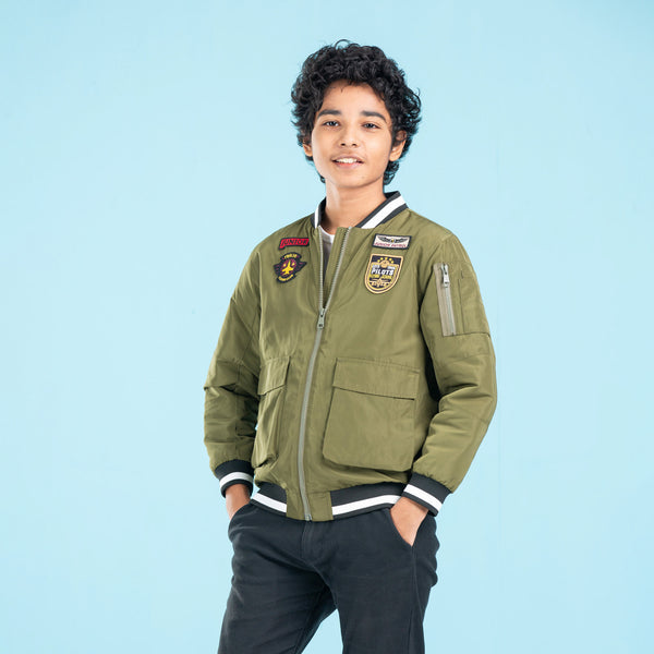 Boys Bomber- Olive