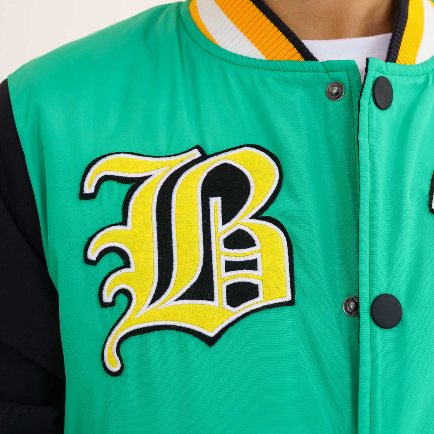 Boys Green & Black Bomber