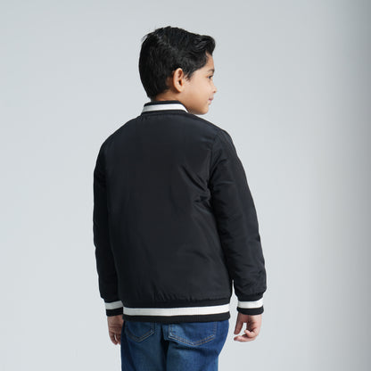 Boys Bomber Black Jacket