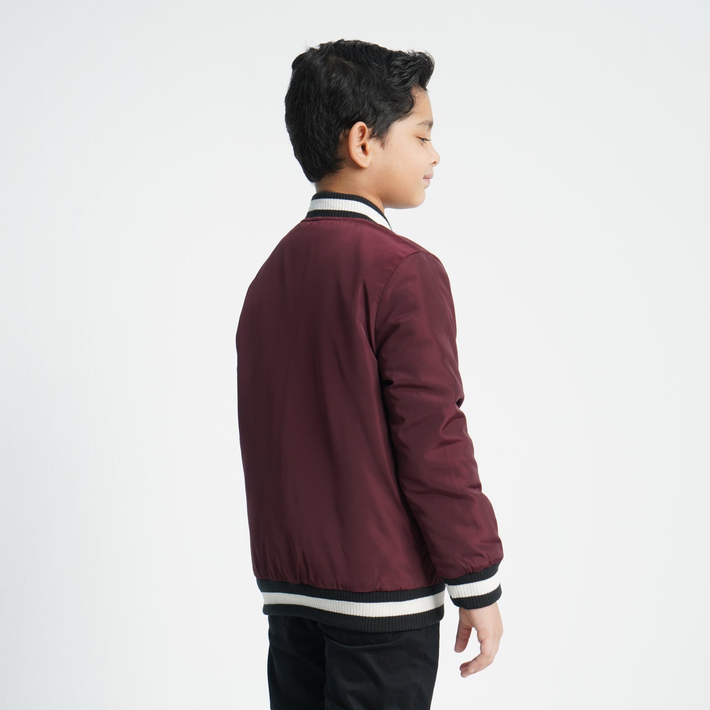 Boys Bomber Maroon Jacket