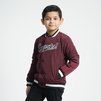 Boys Bomber Maroon Jacket