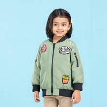 Load image into Gallery viewer, BABY GIRLS BOMBER JACKET- LIGHT OLIVE
