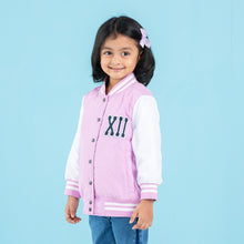 Load image into Gallery viewer, BABY GIRLS BOMBER-PINK/WHITE
