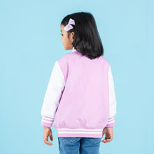 Load image into Gallery viewer, BABY GIRLS BOMBER-PINK/WHITE
