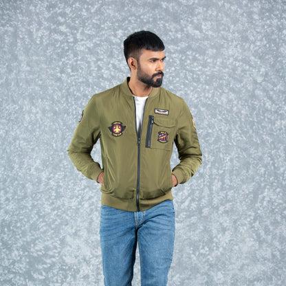 Mens Bomber- Olive