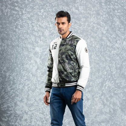 Mens Bomber-Aop/White