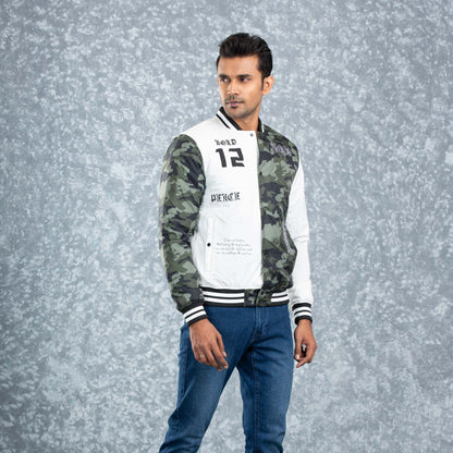 Mens Bomber-Aop/White