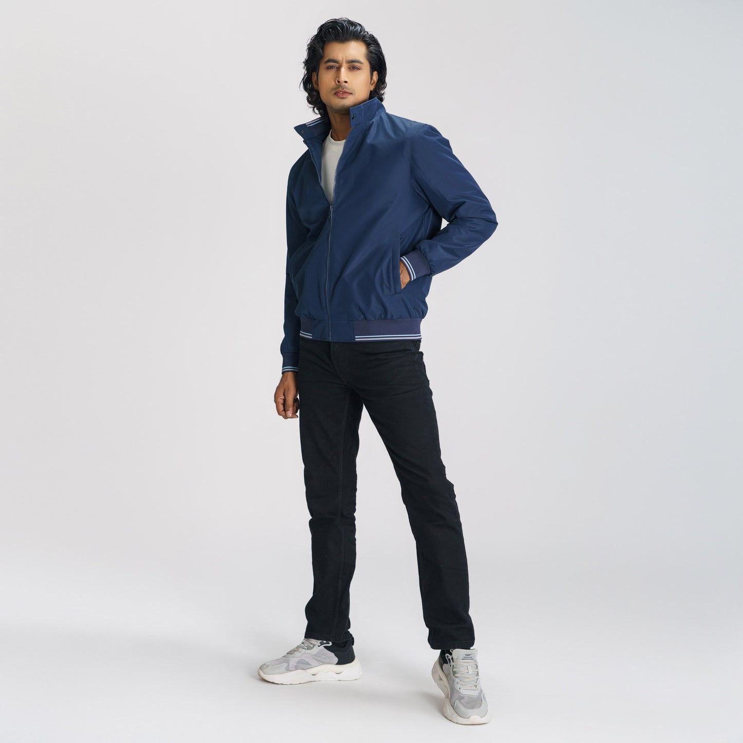 Mens Navy Bomber Jacket