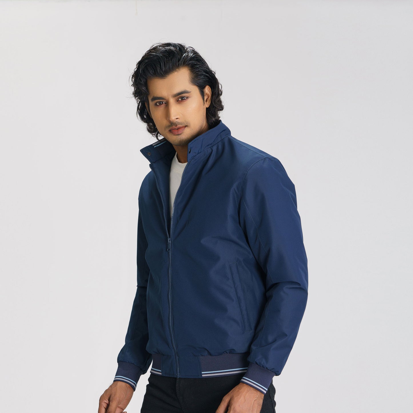 Mens Navy Bomber Jacket