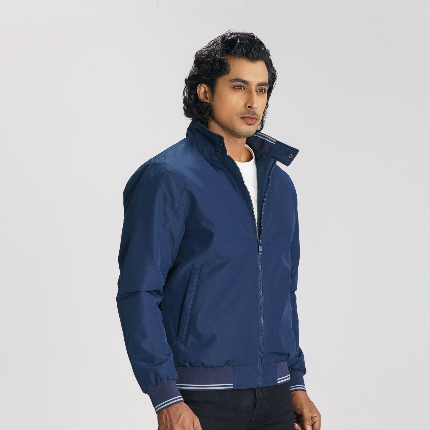 Mens Navy Bomber Jacket