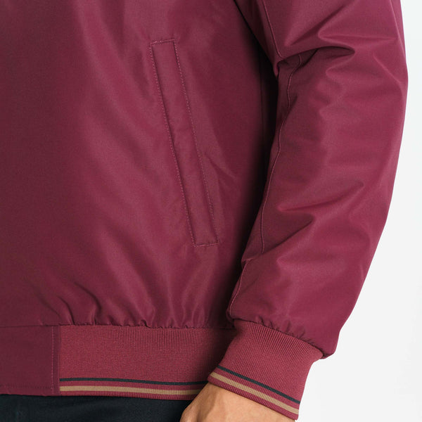 Mens Maroon Bomber Jacket