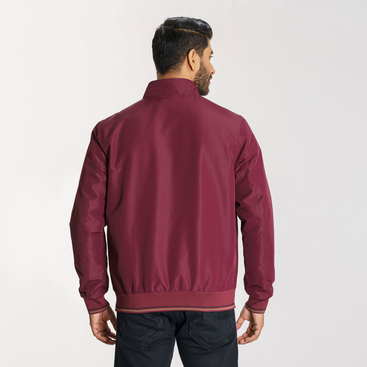 Mens Maroon Bomber Jacket