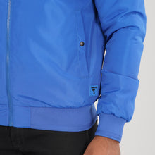 Load image into Gallery viewer, Mens Blue Bomber Jacket
