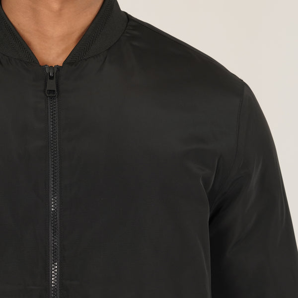 Mens Black Bomber Jacket