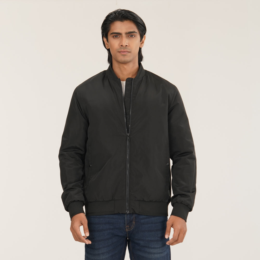Mens Black Bomber Jacket