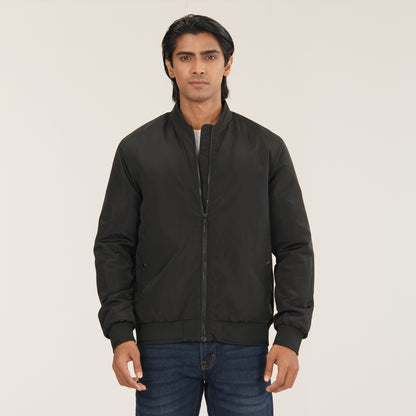 Mens Black Bomber Jacket