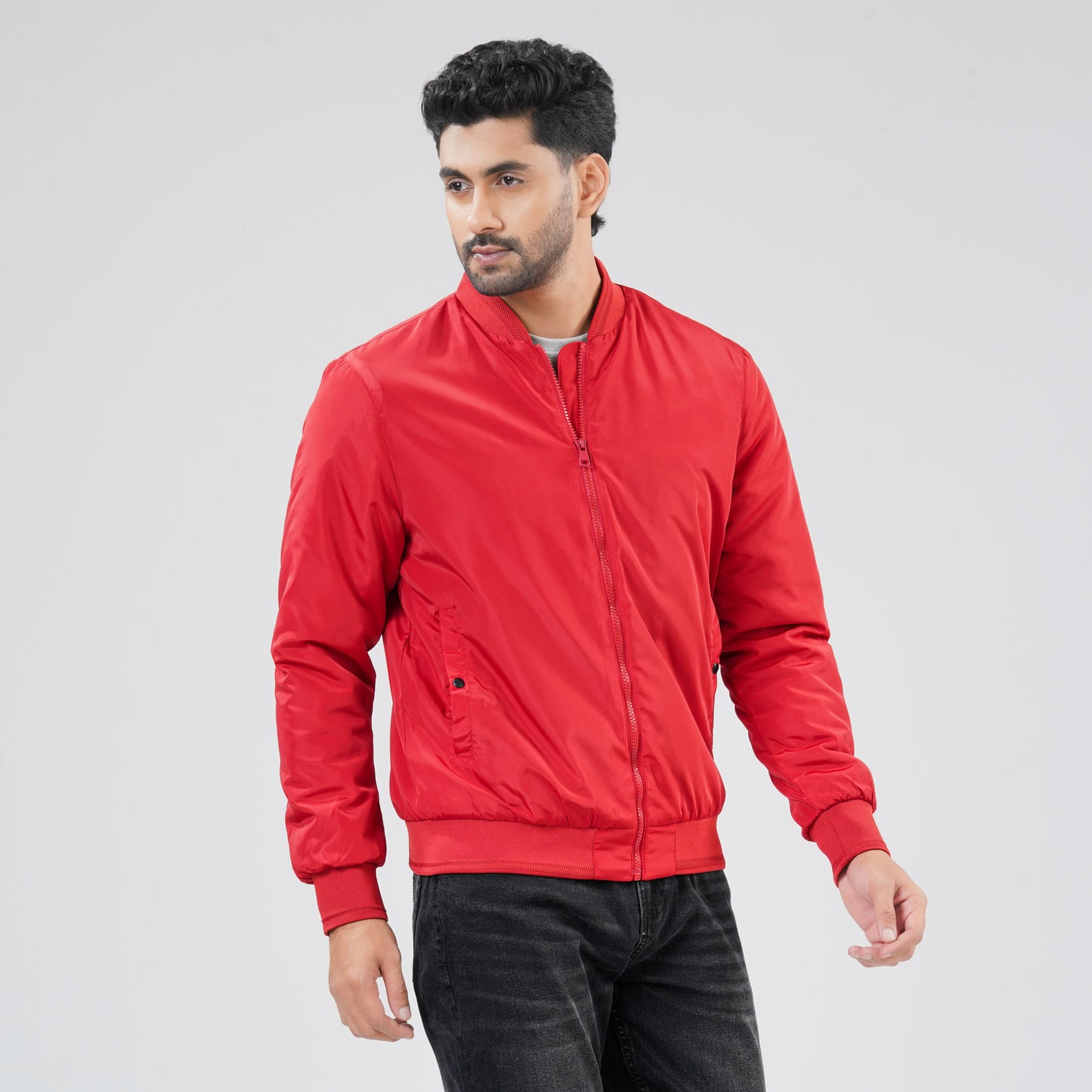 Mens Red Bomber Jacket