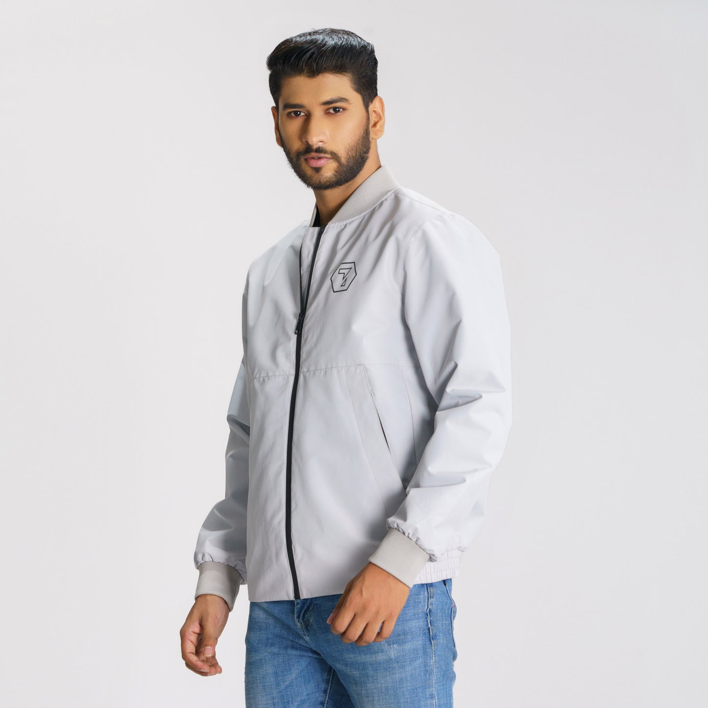 Mens Bomber Grey