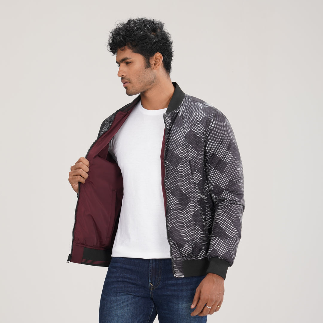 Mens Reversible Maroon Bomber