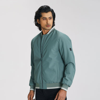 Mens Green Bomber Jacket