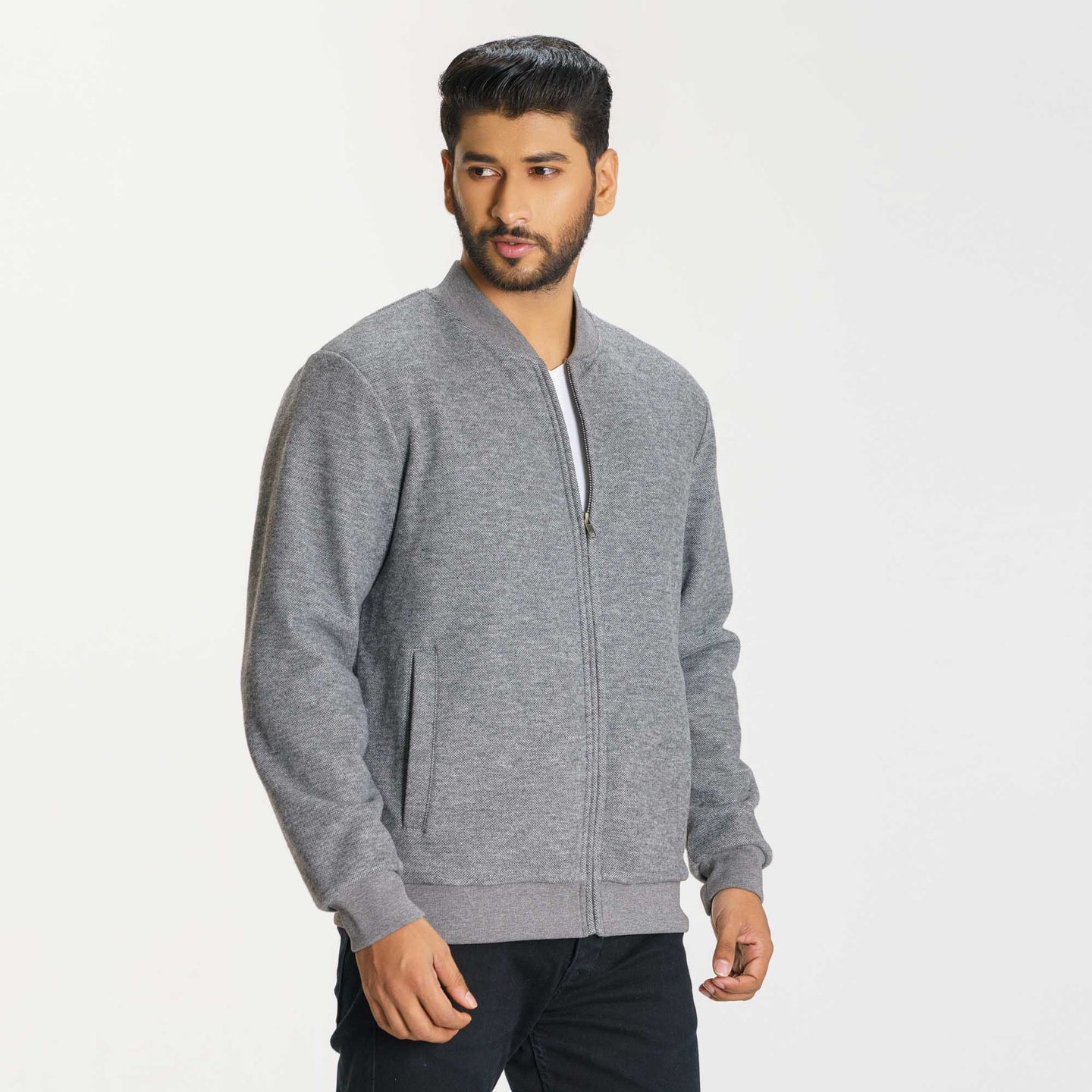 Mens Grey Bomber