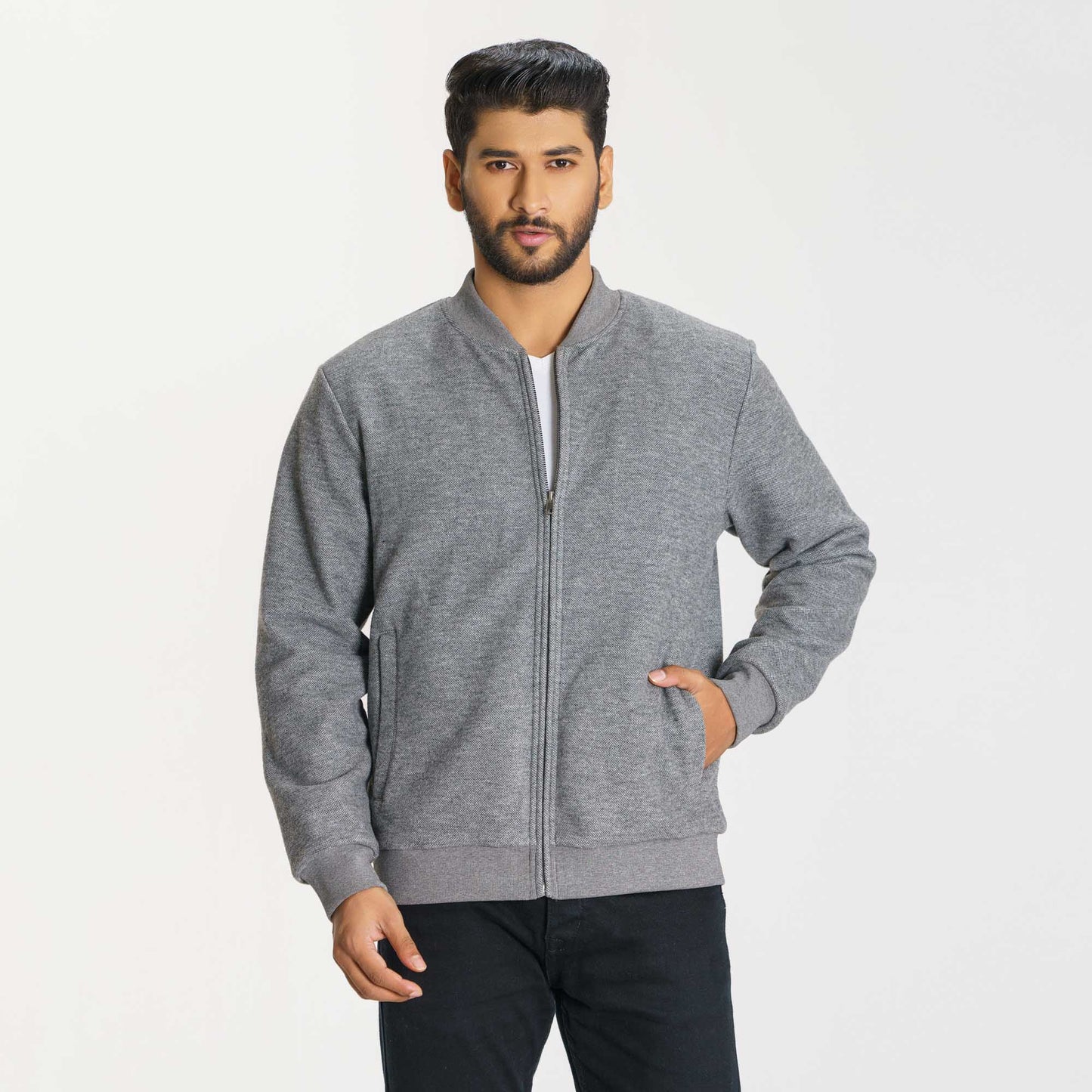 Mens Grey Bomber