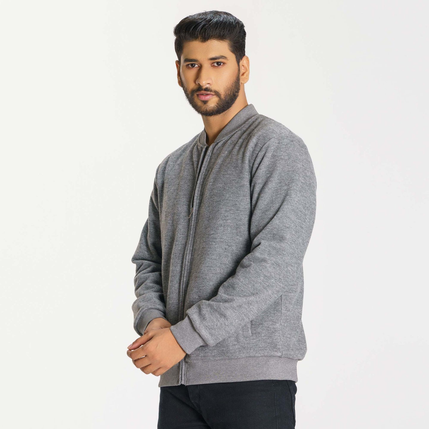 Mens Grey Bomber