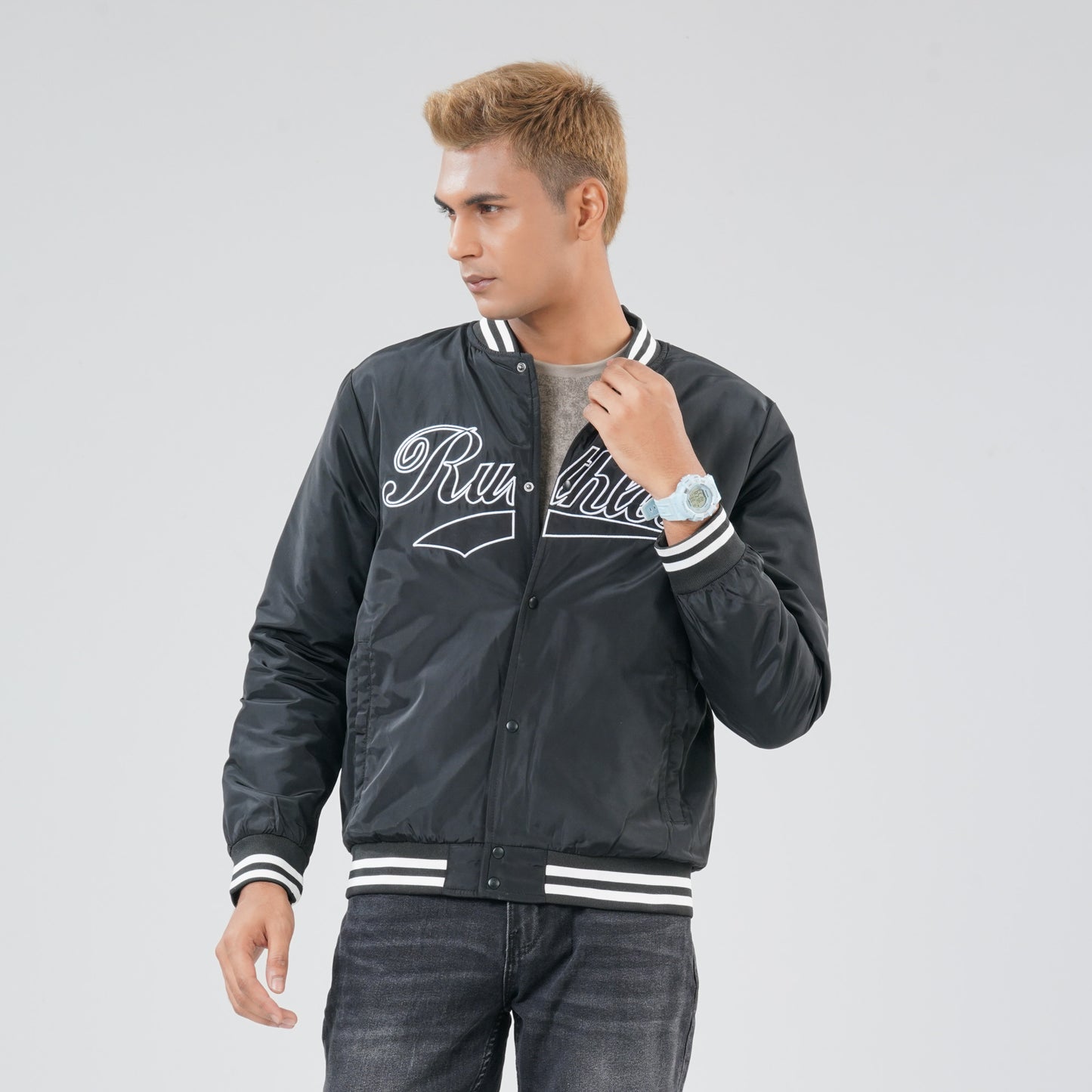 Mens Black Bomber