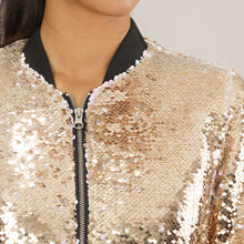 Load image into Gallery viewer, Womens Sequin Bomber
