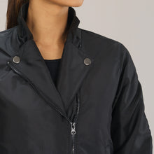 Load image into Gallery viewer, Womens Black Solid Bomber
