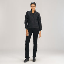 Load image into Gallery viewer, Womens Black Solid Bomber
