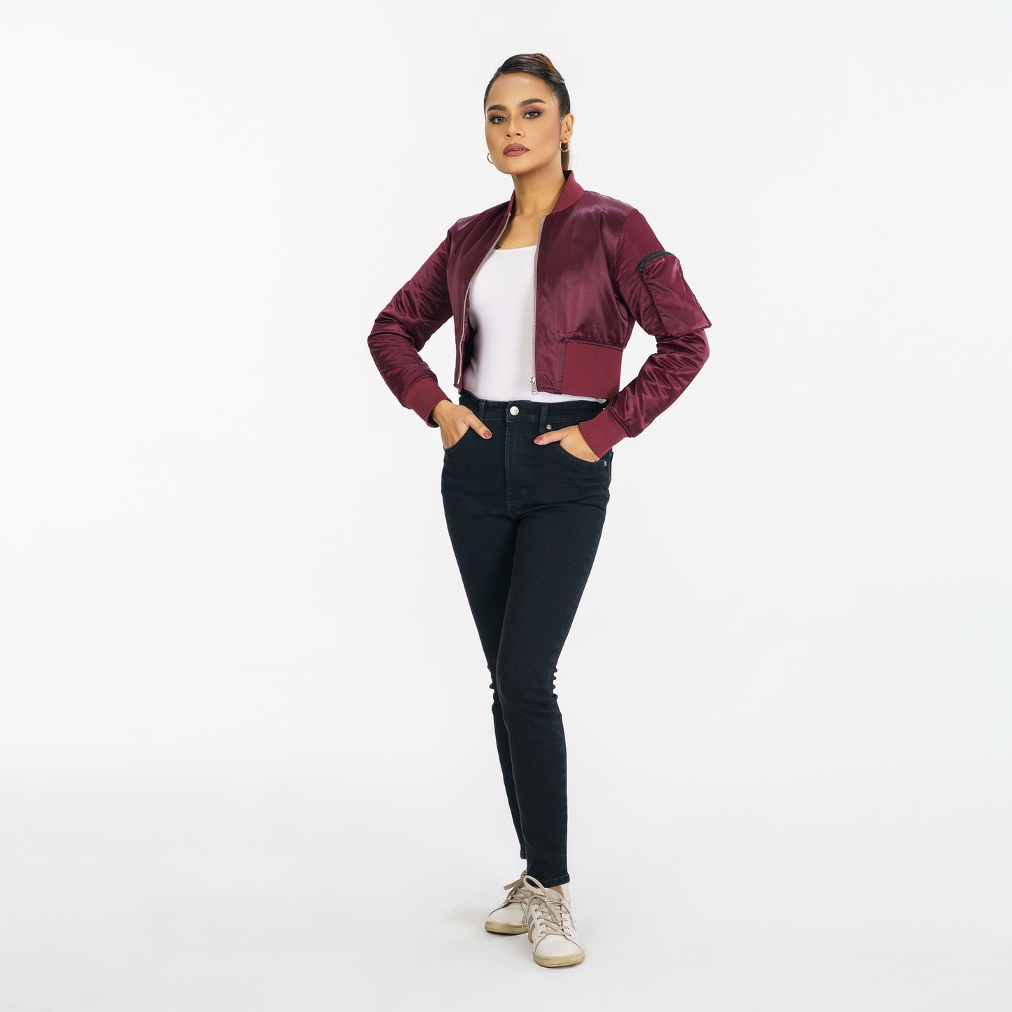 Womens Cropped Port Royale Bomber Jacket