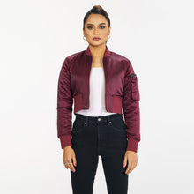 Load image into Gallery viewer, Womens Cropped Port Royale Bomber Jacket
